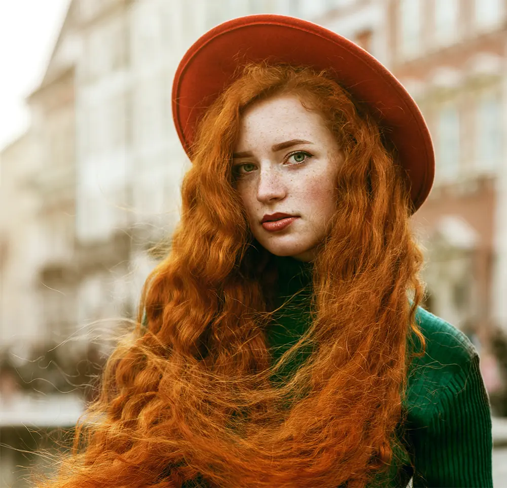 red-haired young woman