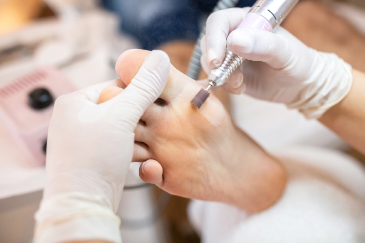 Foot pedicure treatment